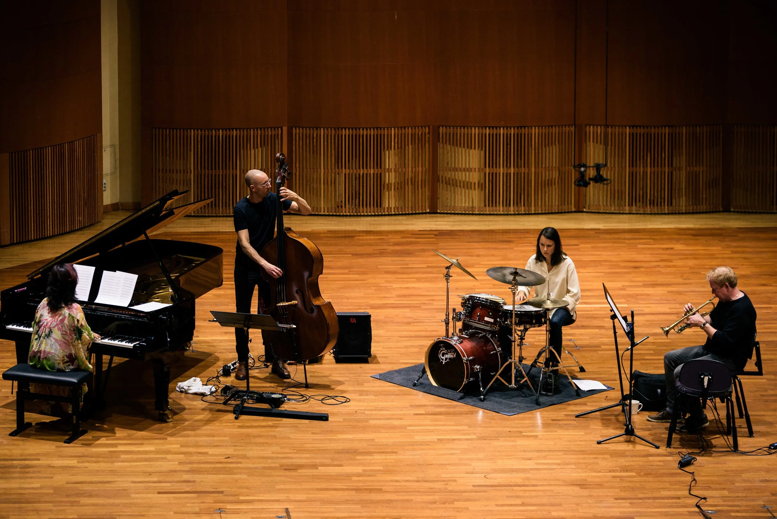 Naoko Sakata - piano, TM - bass, Cornelia Nilsson - drums and Staffan Svensson - trumpet.