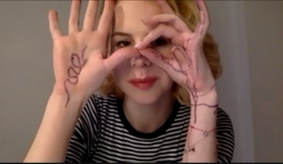 “I loved the fact that everything happened nonverbally this really gave the full attention to the body. Being forced to draw on myself I’ve became mindful of this new canvas and had to be fully aware of its presence in the act of our digital communi