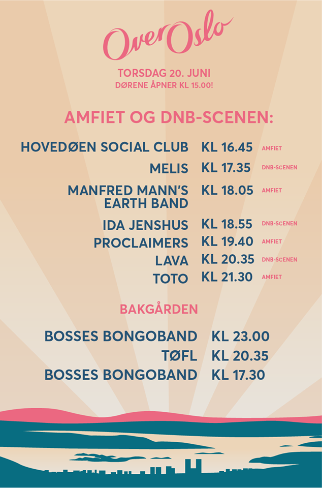 Melis skal spille på OverOslo, torsdag 20.juni kl 17.35!