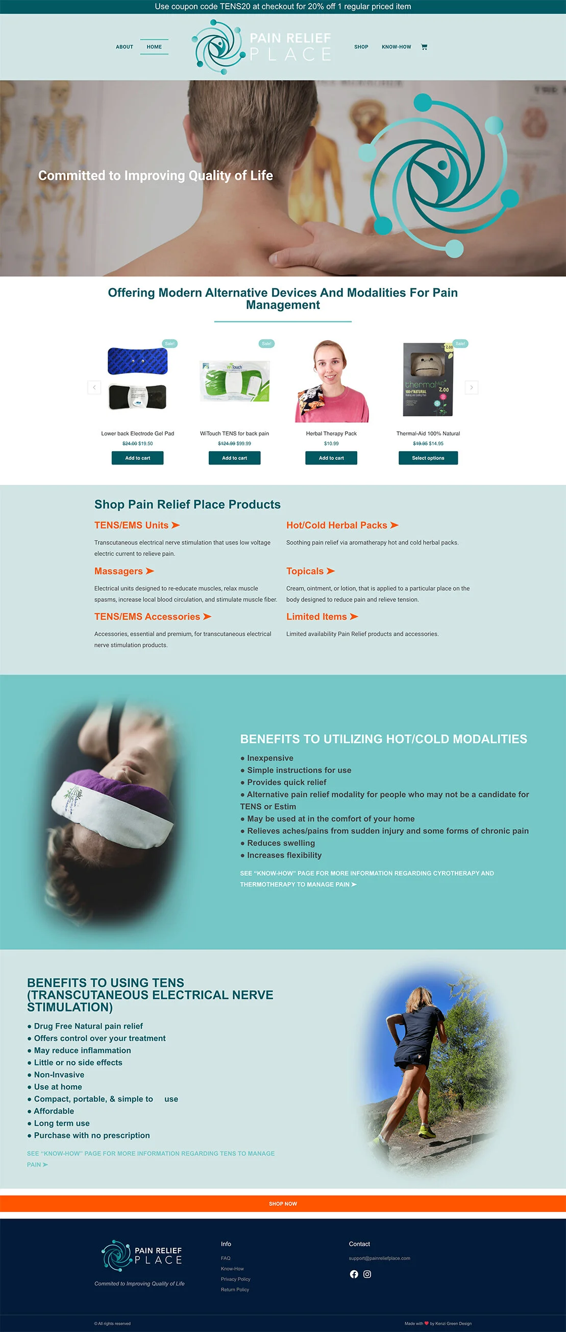 Pain Relief Place Website Design