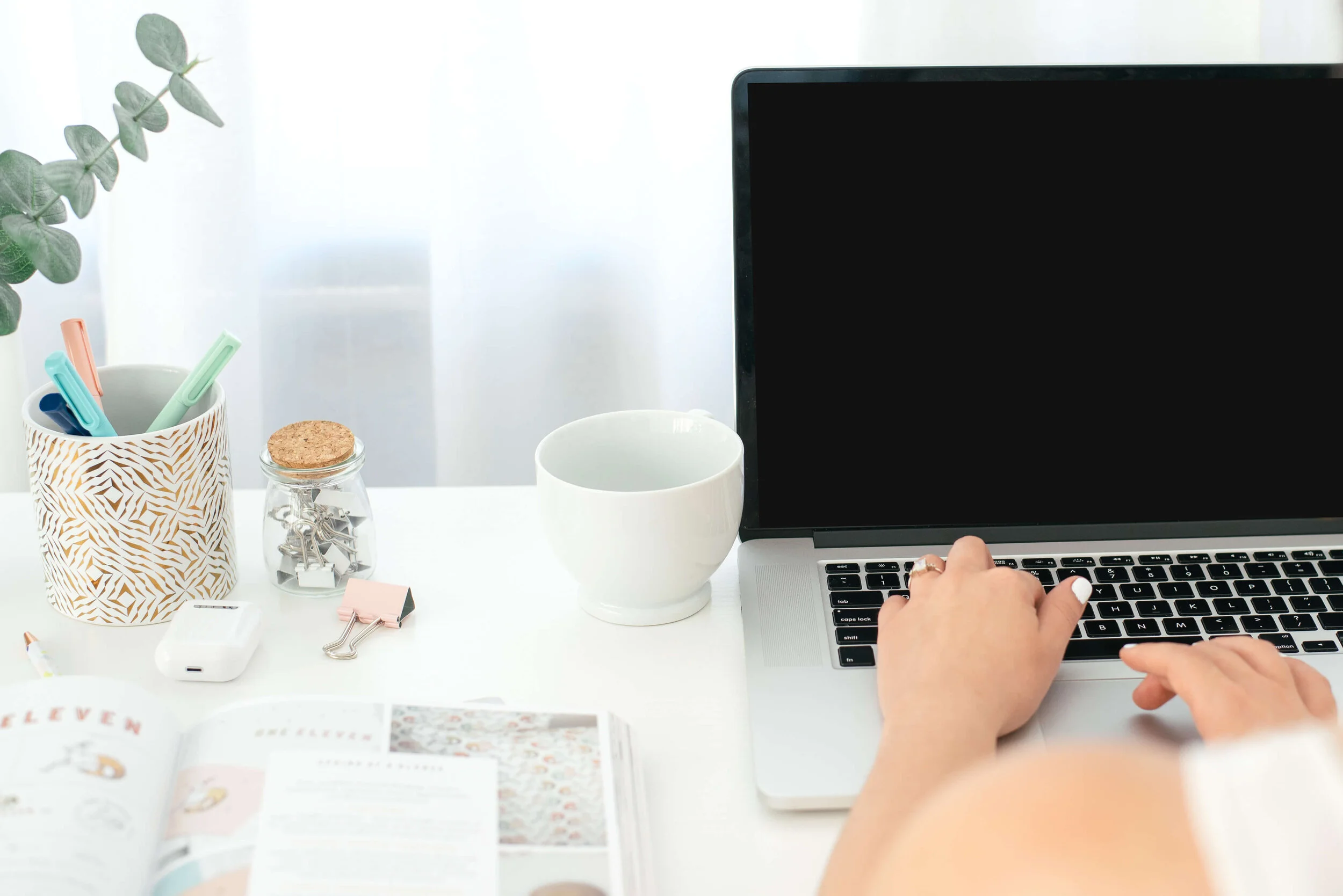 Working as a designer on a computer