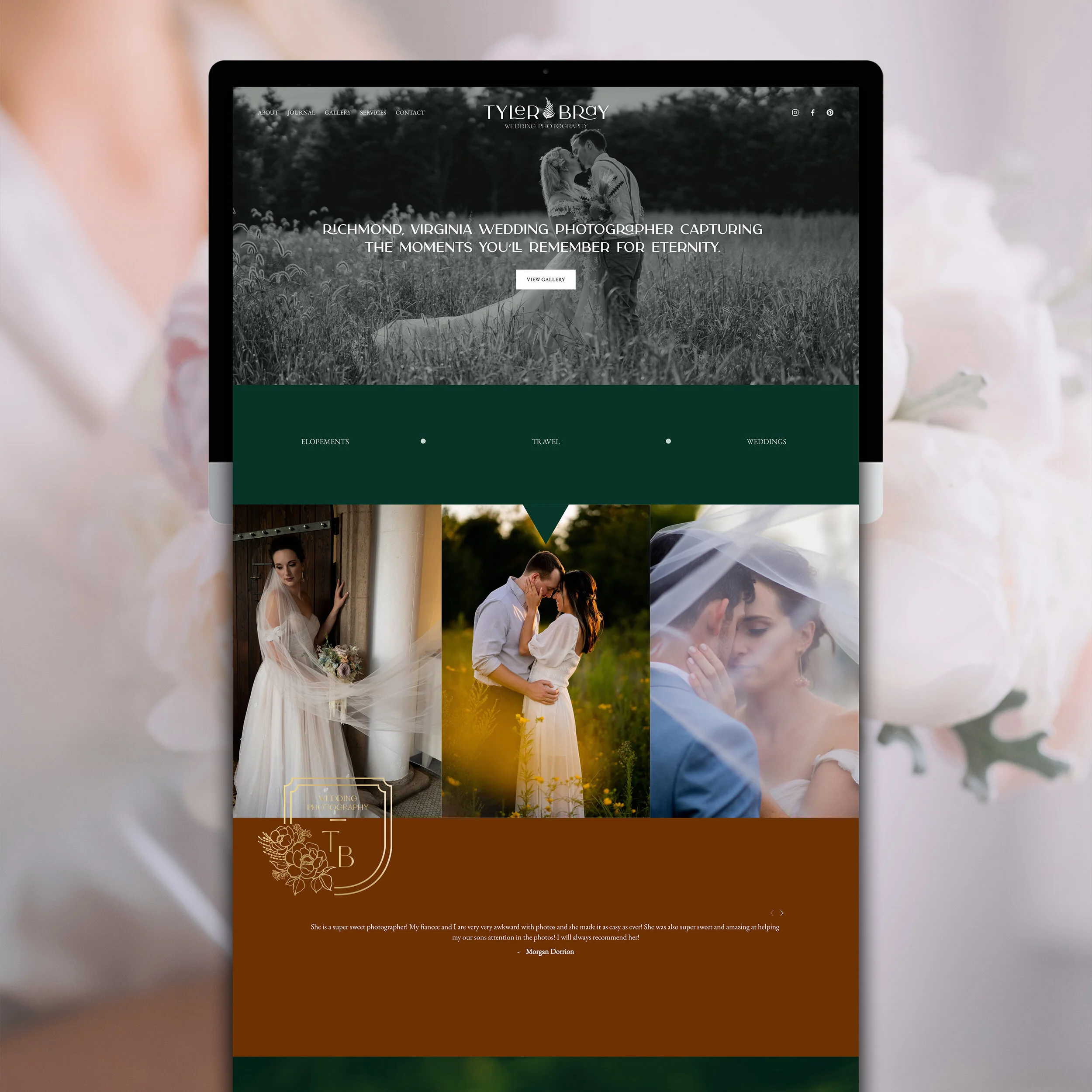 Custom SquareSpace photography website design