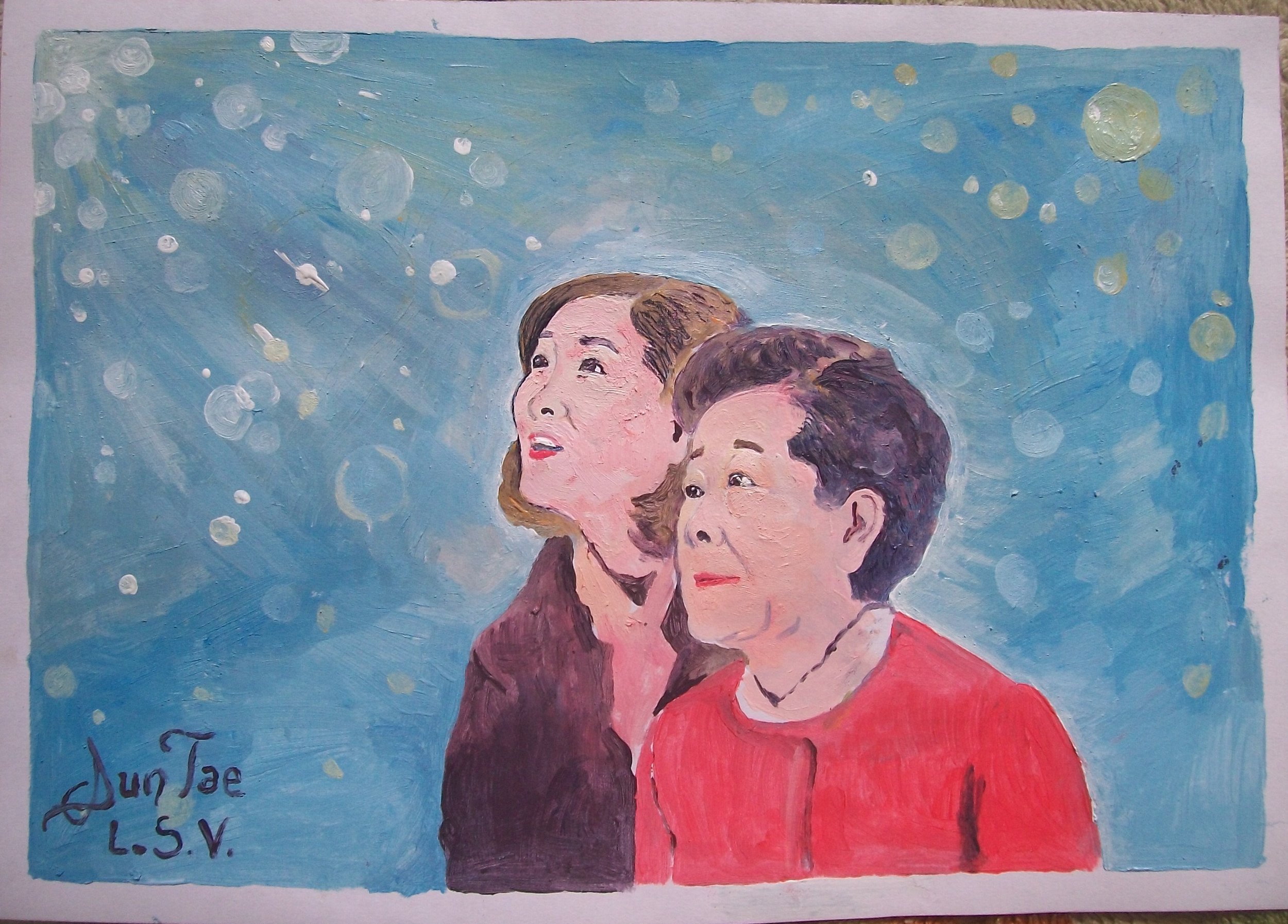 Piedade Filial, pencil and fabric paint