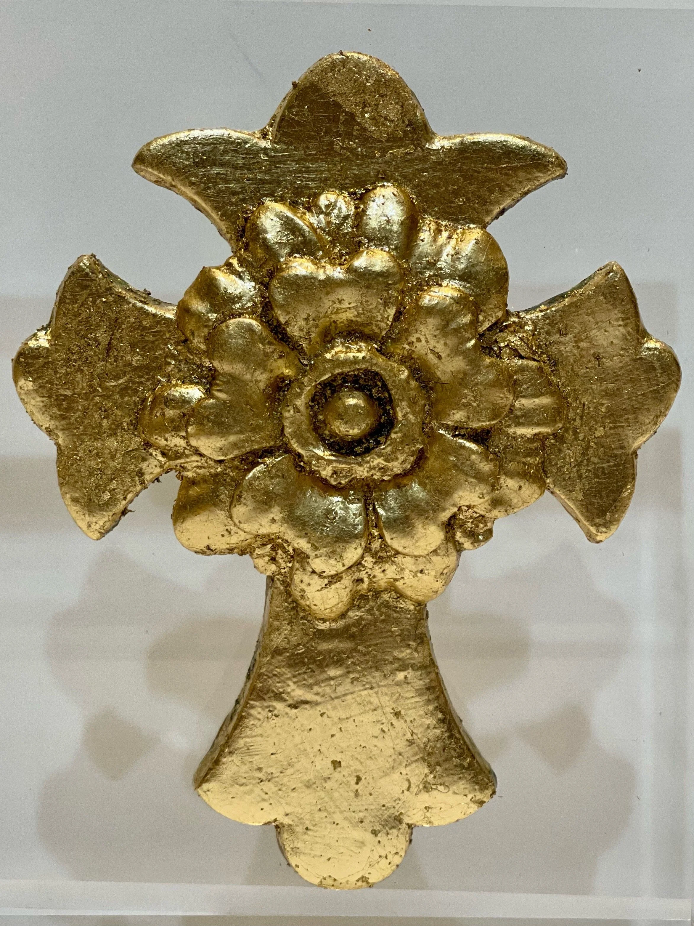 Celtic Cross with Large Flower 5x6