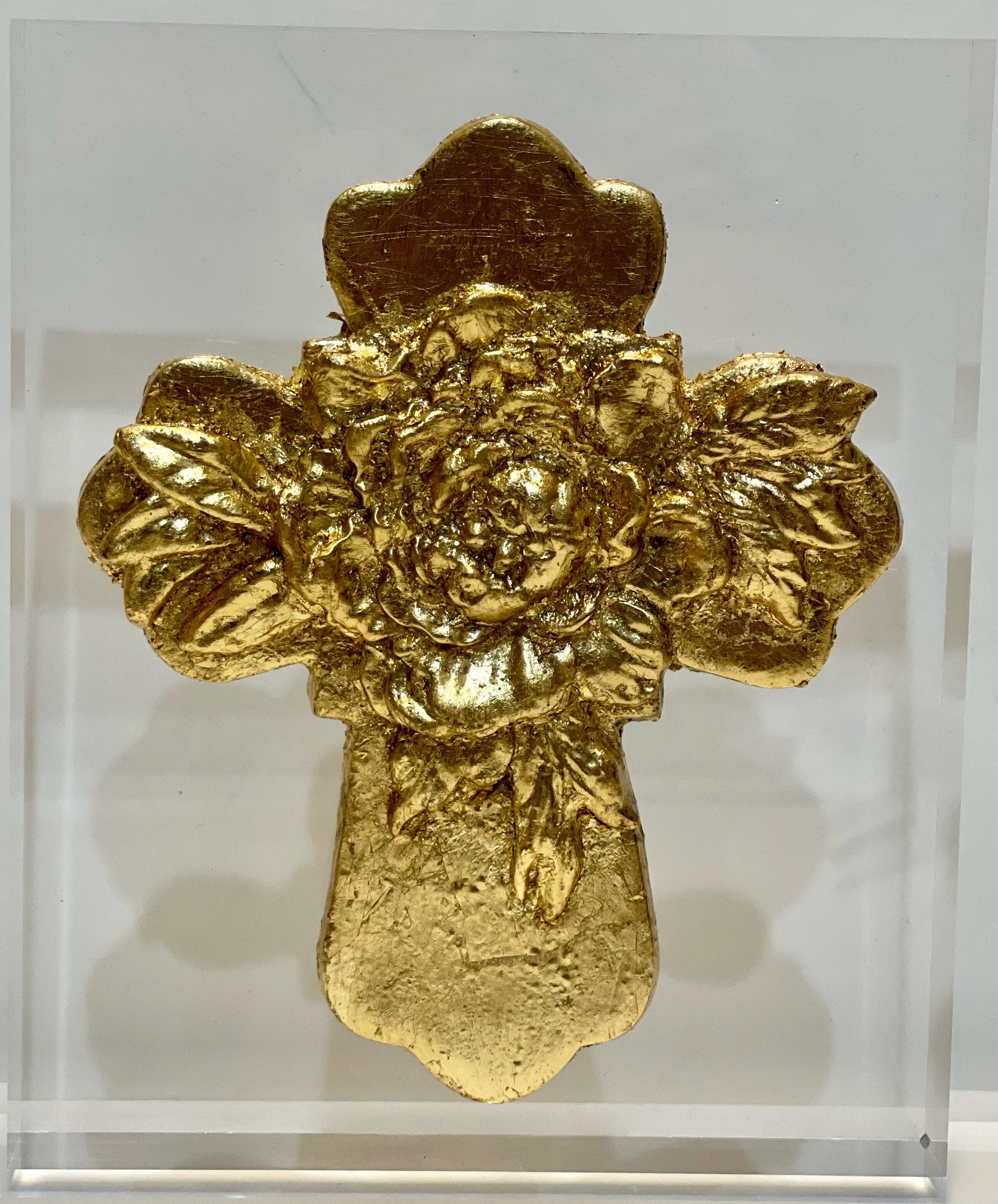 Rounded Cross with Roses 5x6