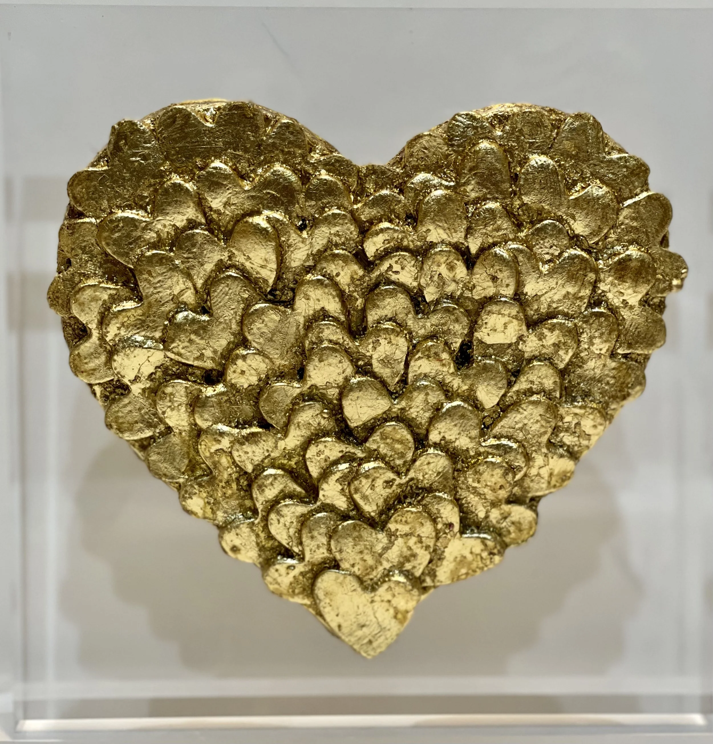 Gold Leaf Heart on Acrylic