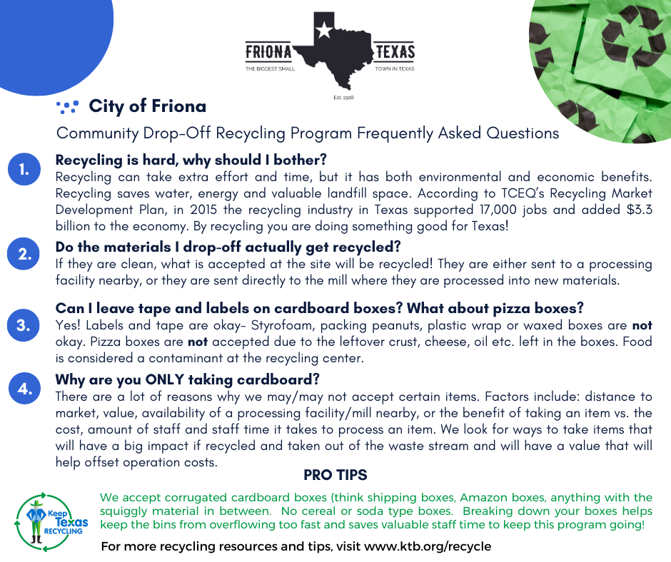 Keep Friona Clean — City of Friona