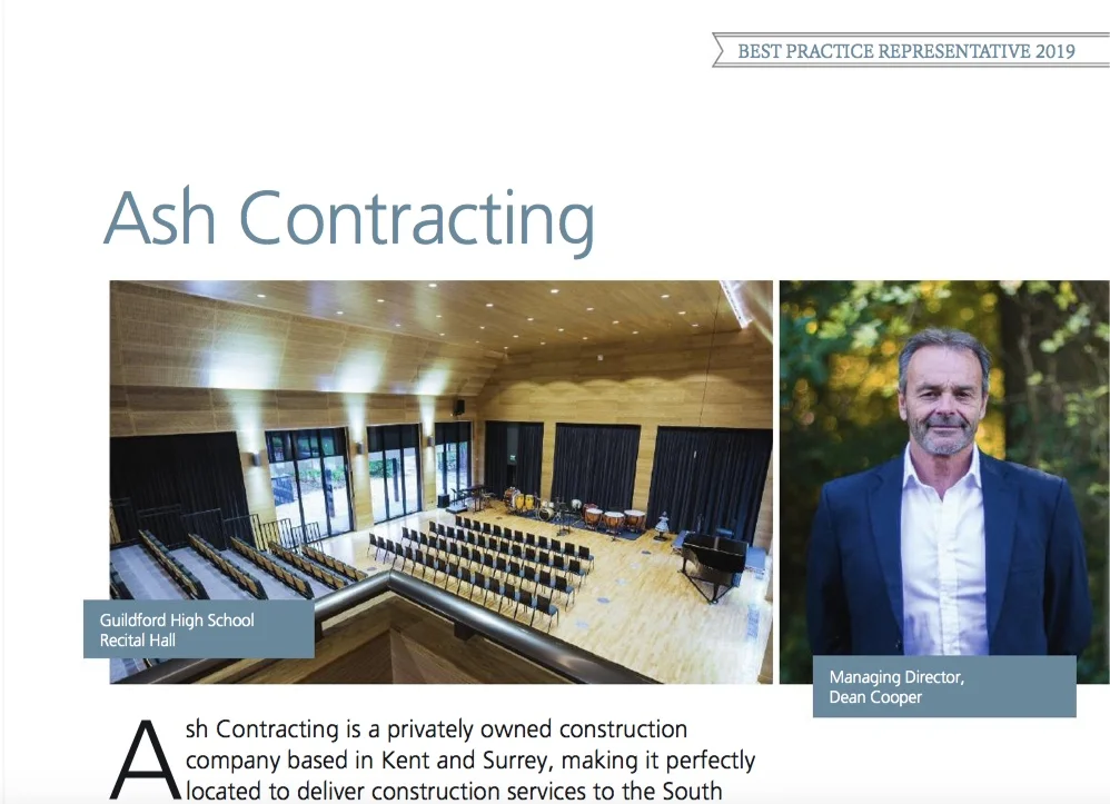The Parliamentary Review 2019 – Ash Contracting Feature