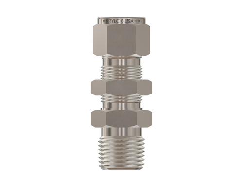 1/4" Tylok® x 1/4" Male NPT Bulkhead Male Connector