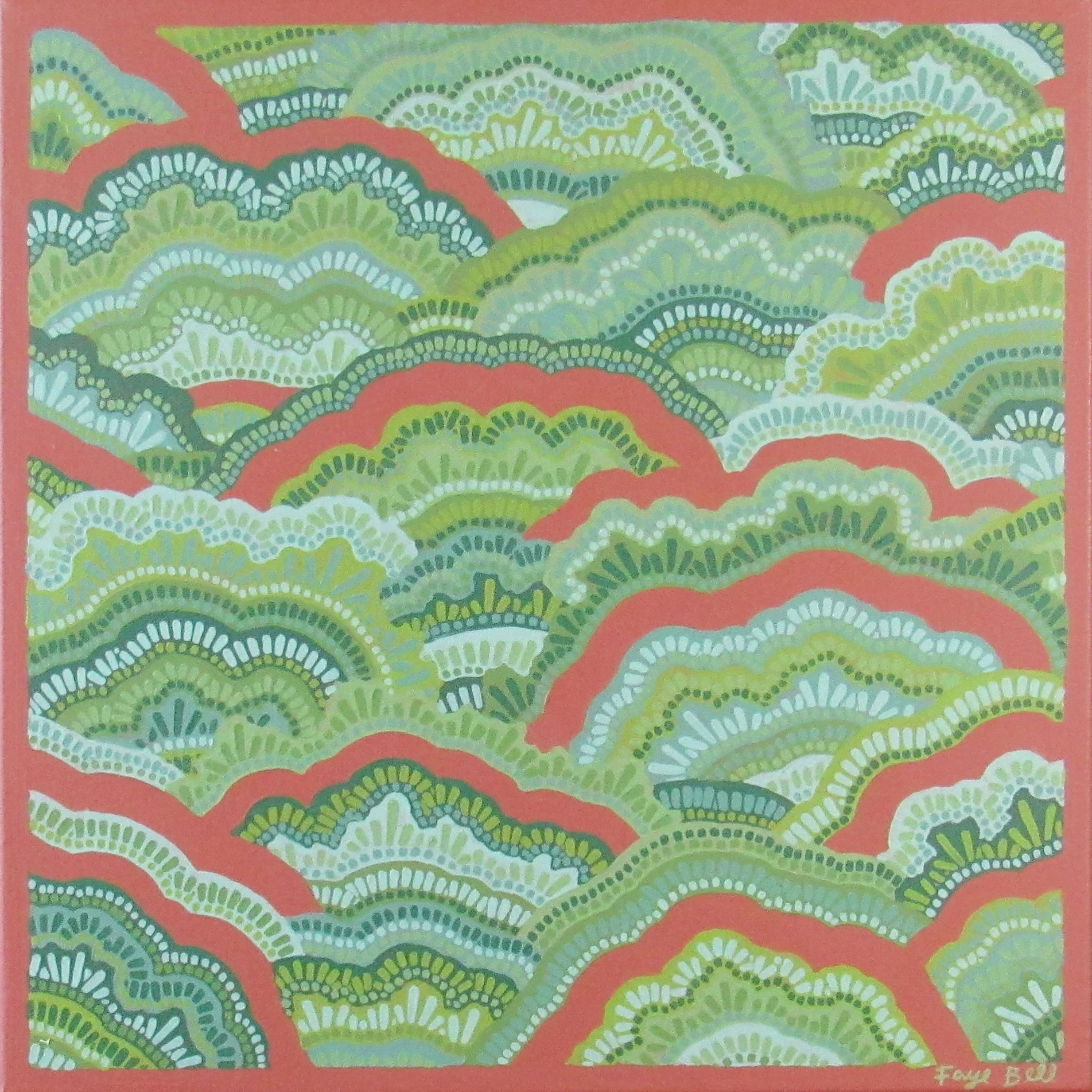 Mineral Green , 2017, 14x14, acrylic on canvas. sold.