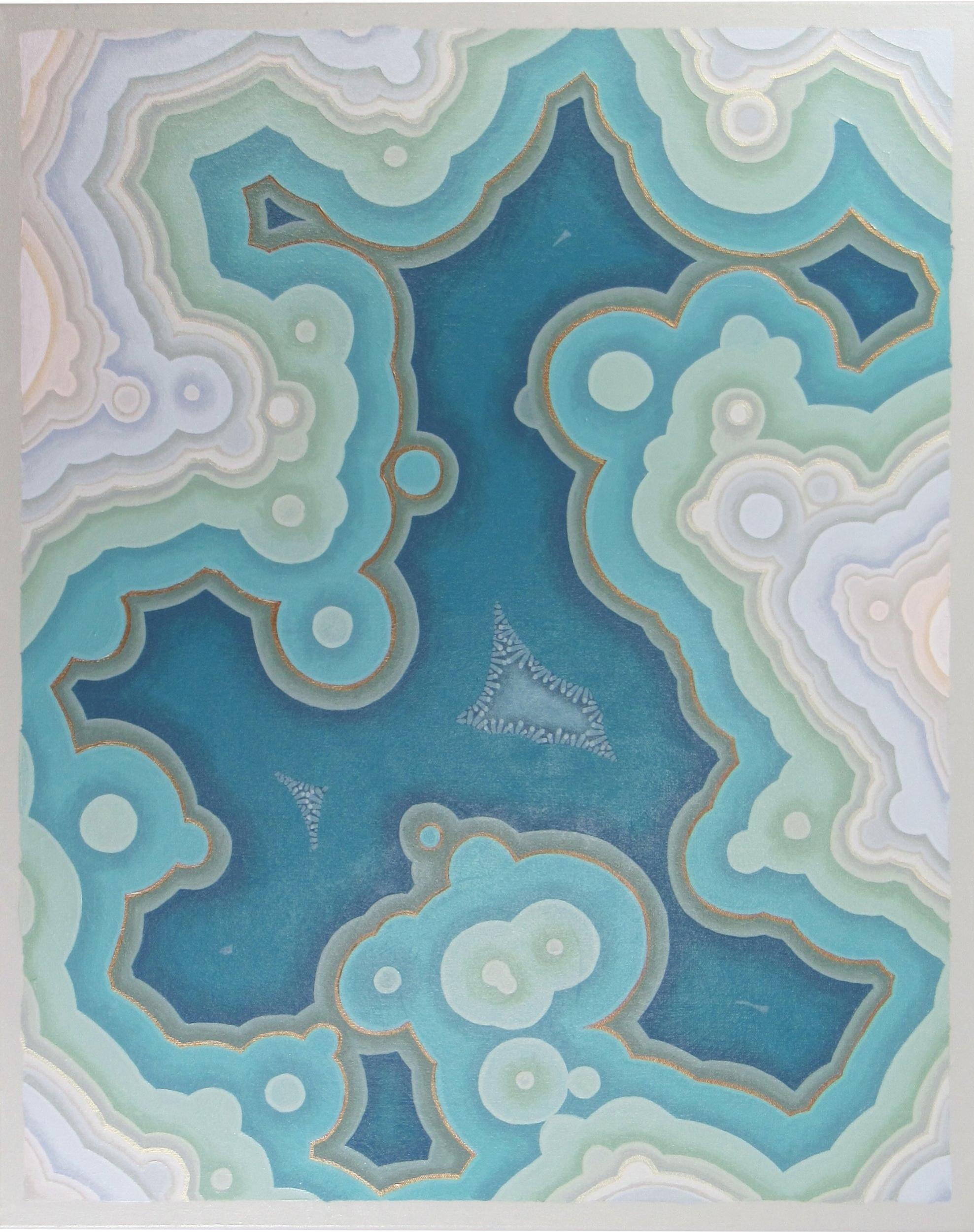 Agate VII , 2017, 24x30, acrylic on canvas. sold.