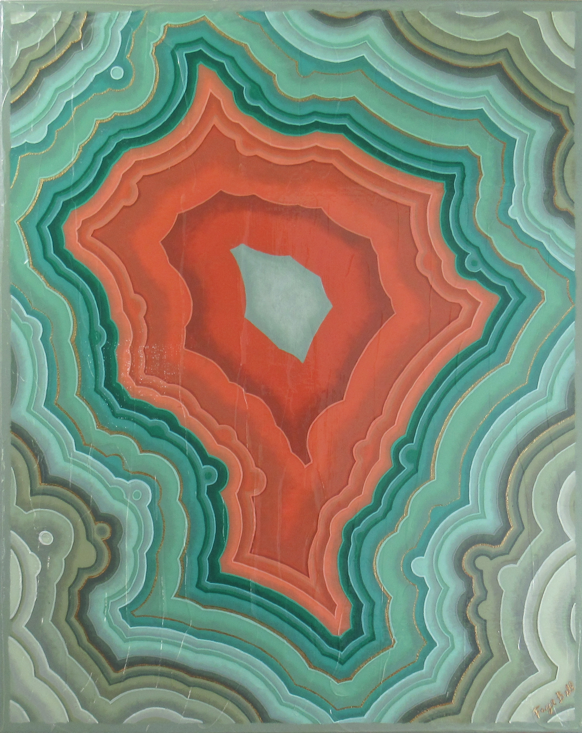 Agate VII (Feldspar) , 2017, 24x30, acrylic on canvas. available through Atlanta Artist Collective .