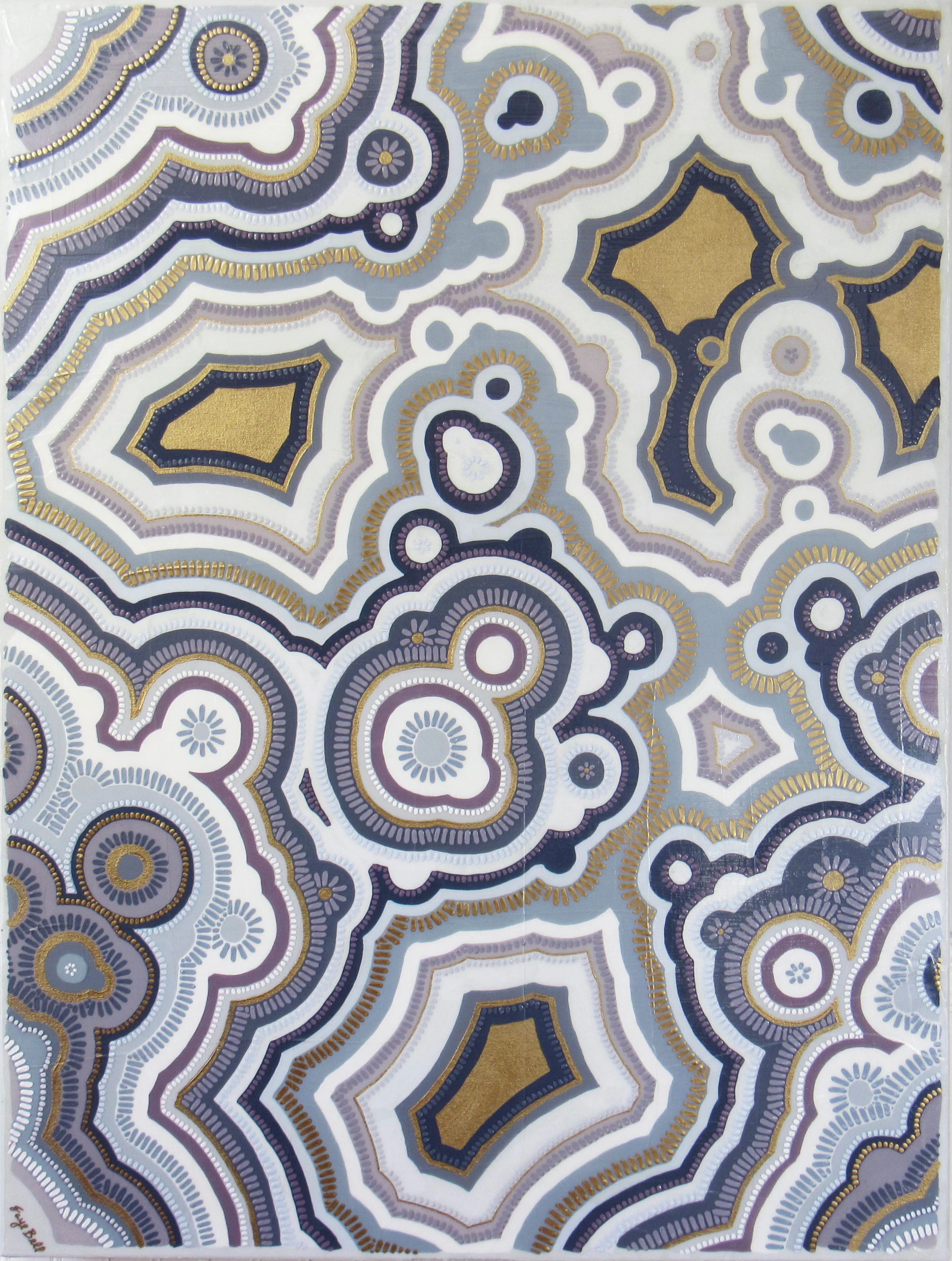 Agate 10 , 2018, 30x40, acrylic on canvas. sold.