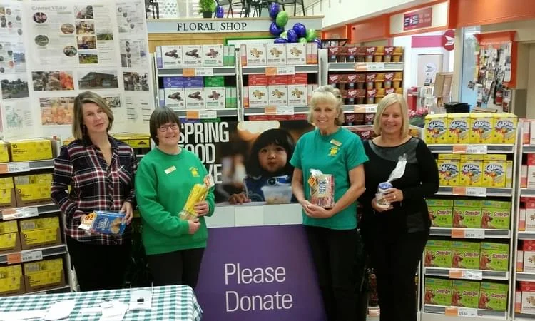 Donations to the spring food drive at the Atlantic Superstore's Smythe Street location will be accepted between now and April 13. Pictured above, from left to right, are Fredericton's deputy mayor Kate Rogers, Alison Juta, executive assistant of the Greener Village food centre, Elizabeth Crawford Thurber, executive director of the Greener Village food centre, and Fredericton-Grand Lake MLA Pam Lynch. Photo: Adam Bowie/The Daily Gleaner