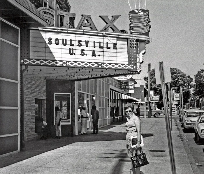 Estelle Axton outside Stax Records