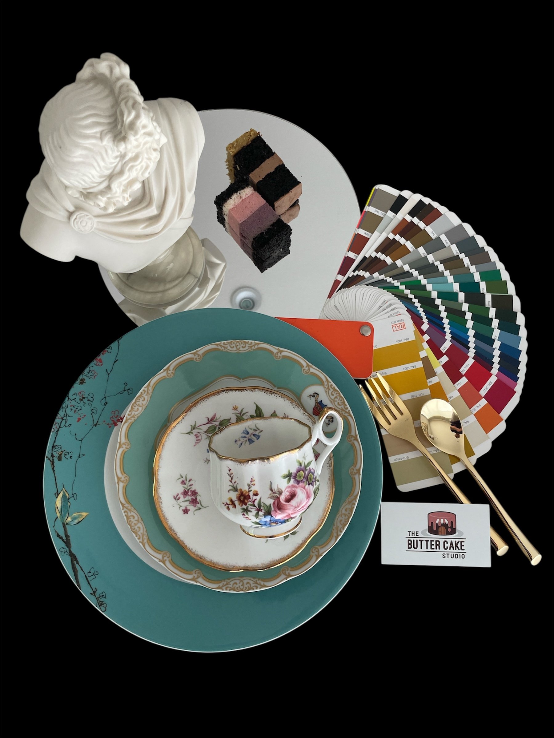 cake design, sketching and tasting