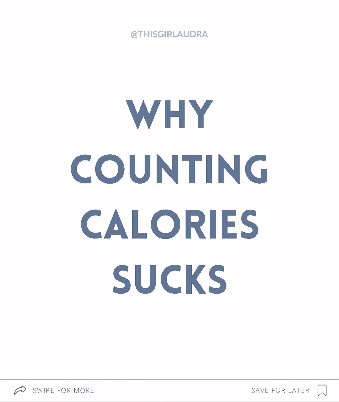 Swipe right! 👉🏼👉🏼

*disclaimer: yes counting calories does and can work for some ppl, but if any of these things are true for you, then maybe you should reconsider counting forms while and giving your mind (and body) a chance to reset.

If your g