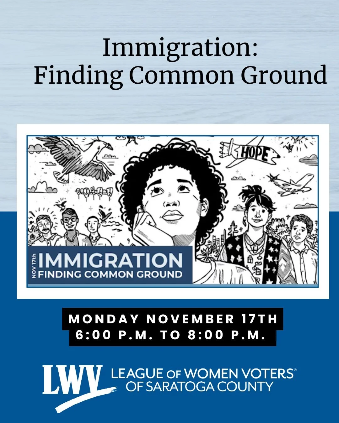 Confused about Immigration Policy? Terry Diggory, Saratoga Immigration Coalition and Tim Coll, Saratoga Springs Department of Public Safety Office will explain their observations and points of view. 

This is a moderated event with questions submitte