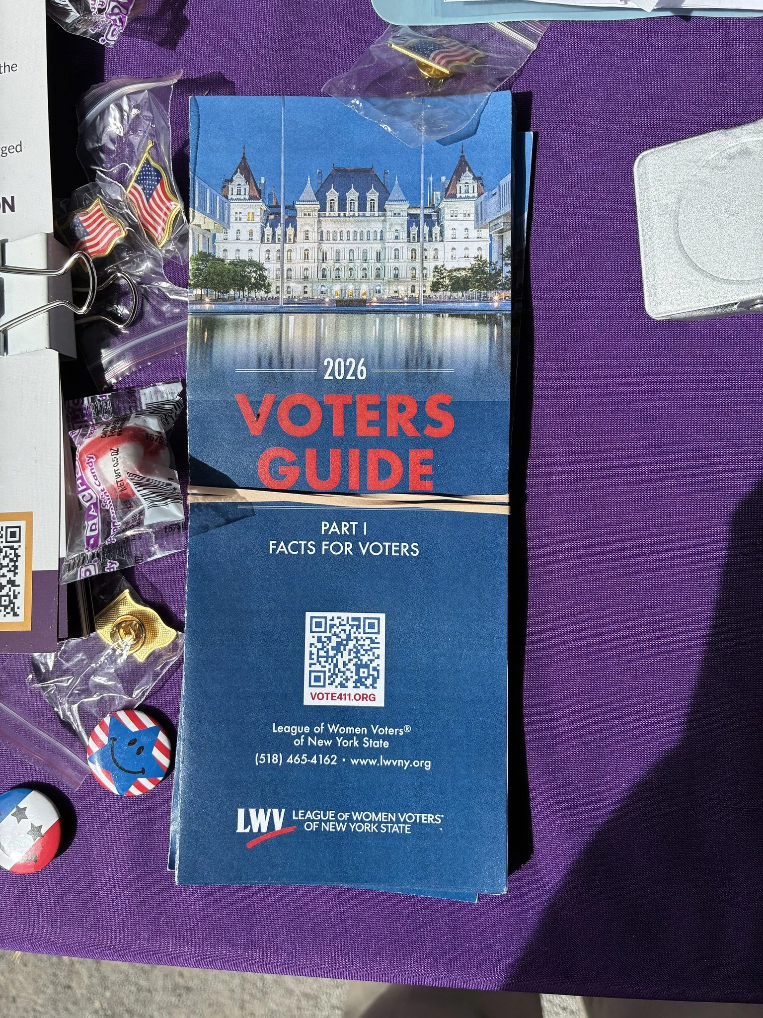 Voter Engagement Information Table at Saratoga Farmer's Marker Sept. 19, 2026
