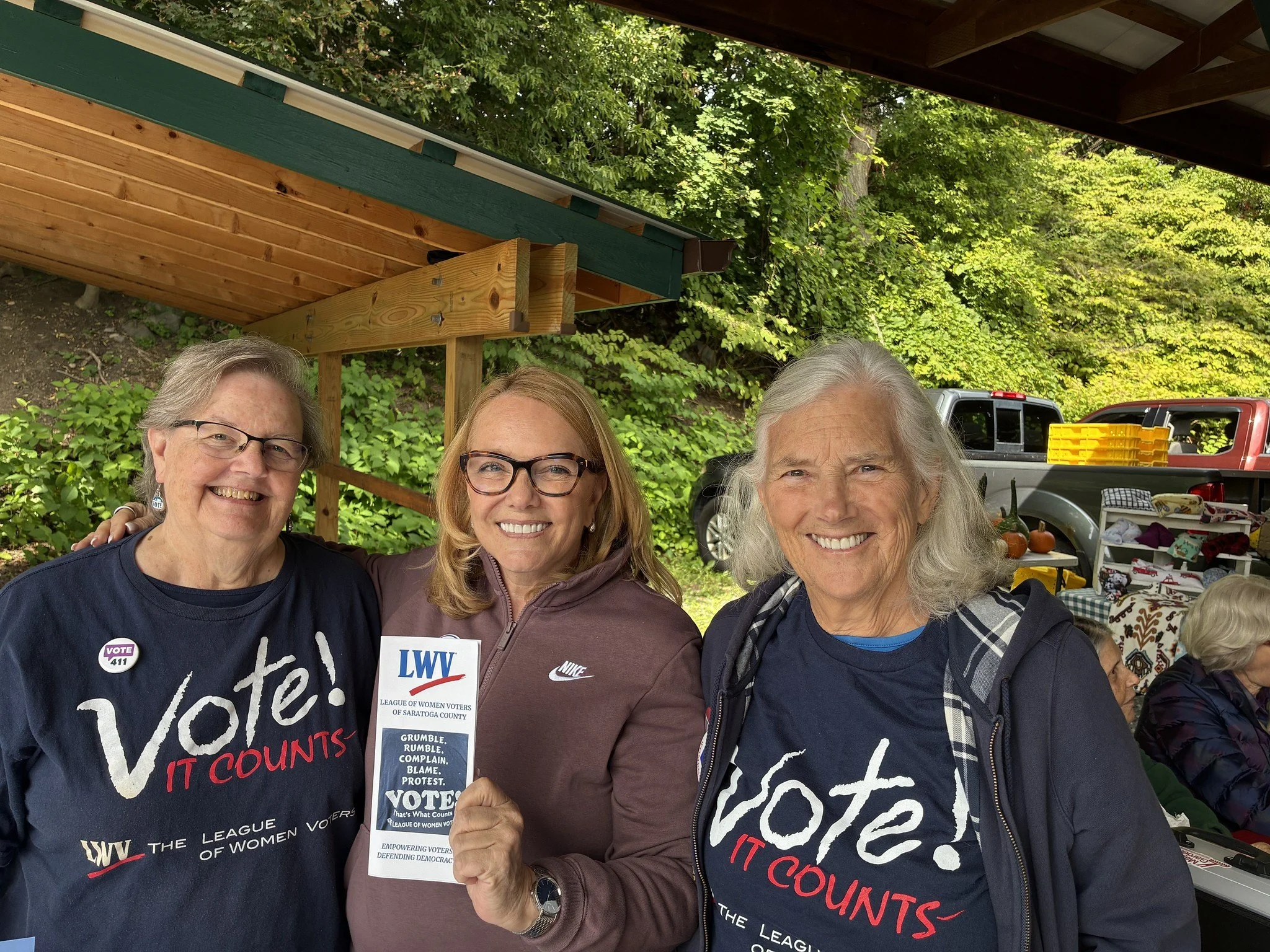 Voter Engagement Information Table at Saratoga Farmer's Marker Sept. 19, 2026