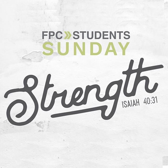 Student Sunday is happening...TOMORROW!  Students will lead us in worship at 8:50 &amp; 11am at FPC. It&rsquo;s going to be special! 💪