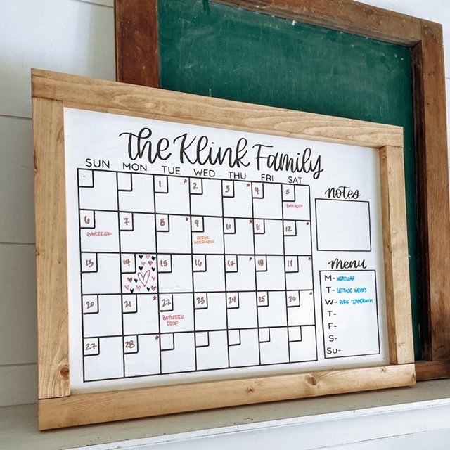 Custom Family Calendar — Pop Fizz Klink Designs