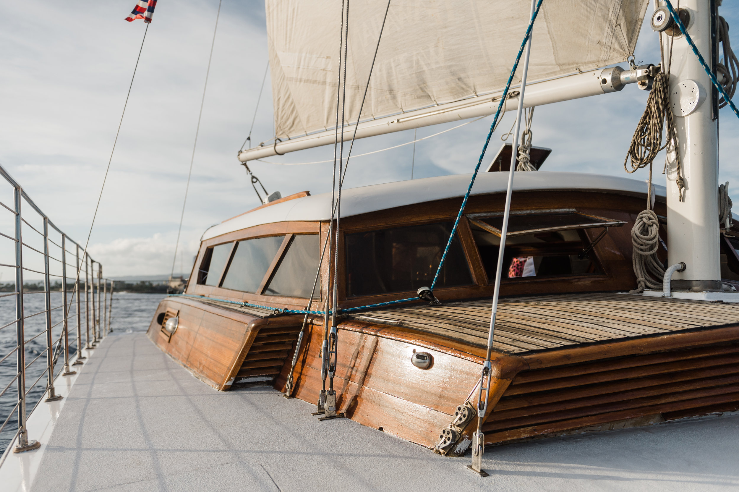 Catamaran sailing 