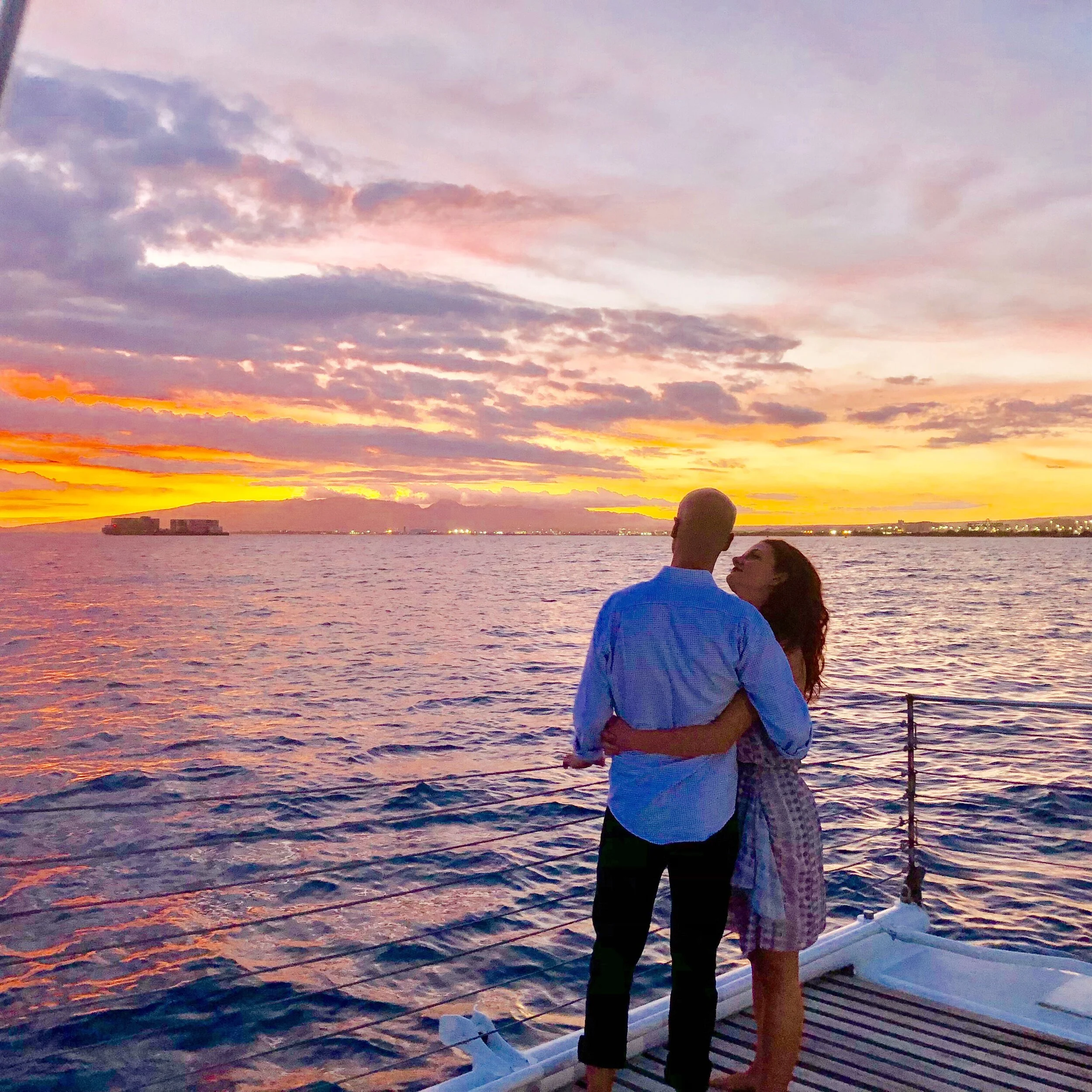 Sunset sail in Waikiki 