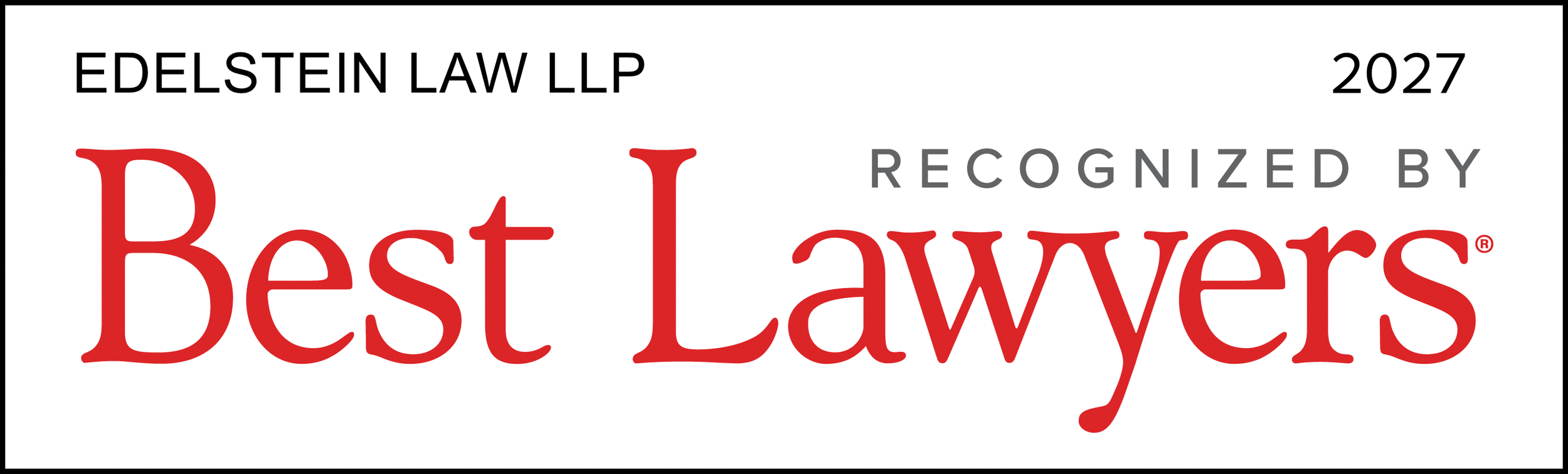 Edelstein Law LLP Recognized by Best Lawyers® for 2027
