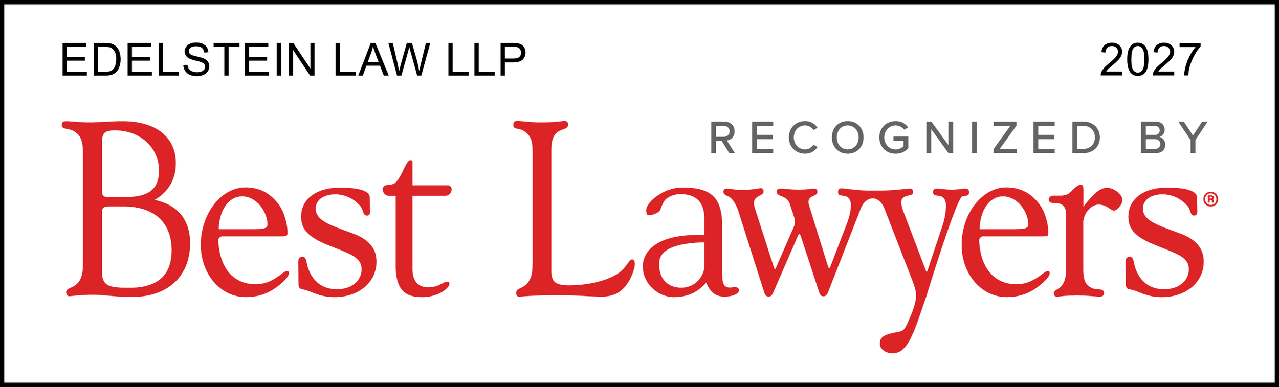 Edelstein Law LLP Recognized by Best Lawyers® for 2027