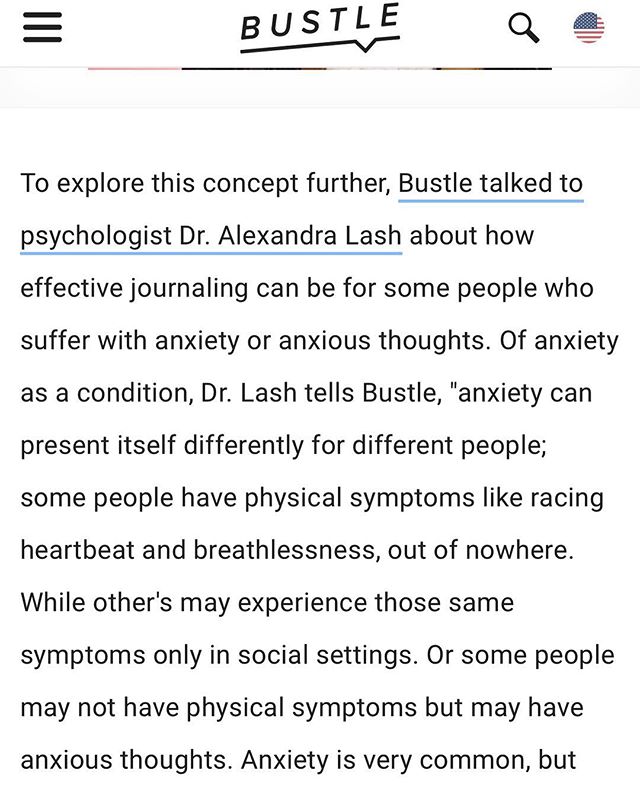 Do you journal? I weigh in on the topic in a new Bustle article. Link in bio! #anxiety