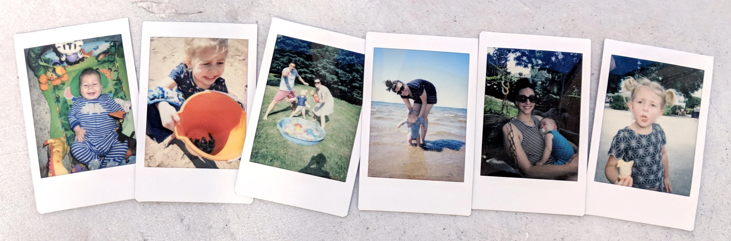 Low-tech trips: In an effort to disconnect, author Megan Baxter puts down her iPhone and uses a Polaroid camera to snap pictures on family vacations.
