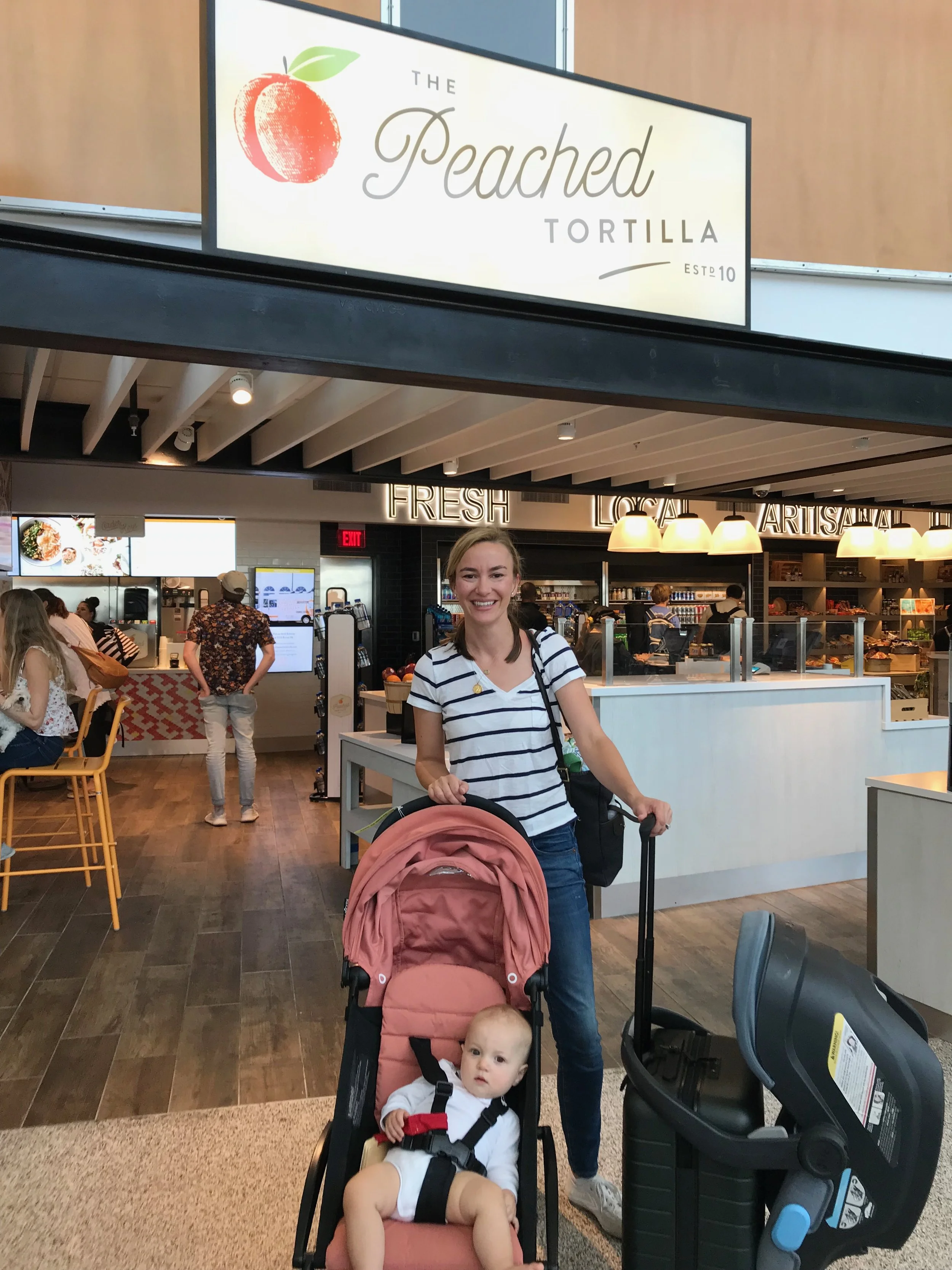 Disney or the airport? OK there’s no comparison, but more airports have local restaurants and even playrooms for kids.