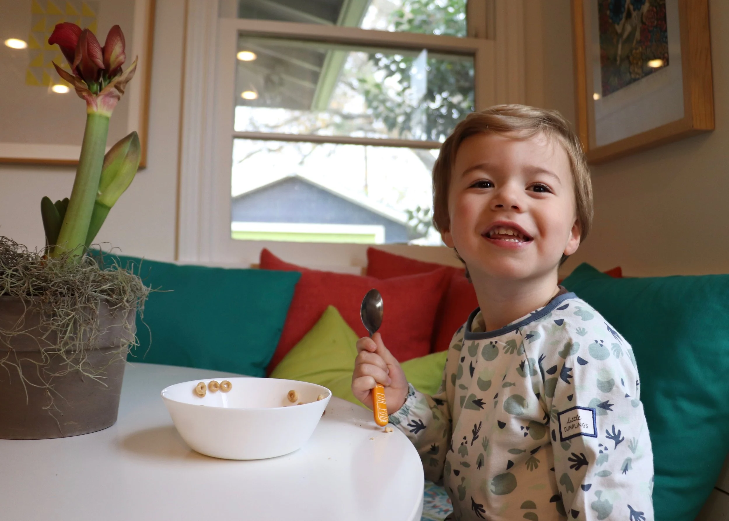 Better Bibs by Little Dumplings : He’s happy because I told him I’d give him a gummy bear if he smiled. I’m happy because his outfit is clean.