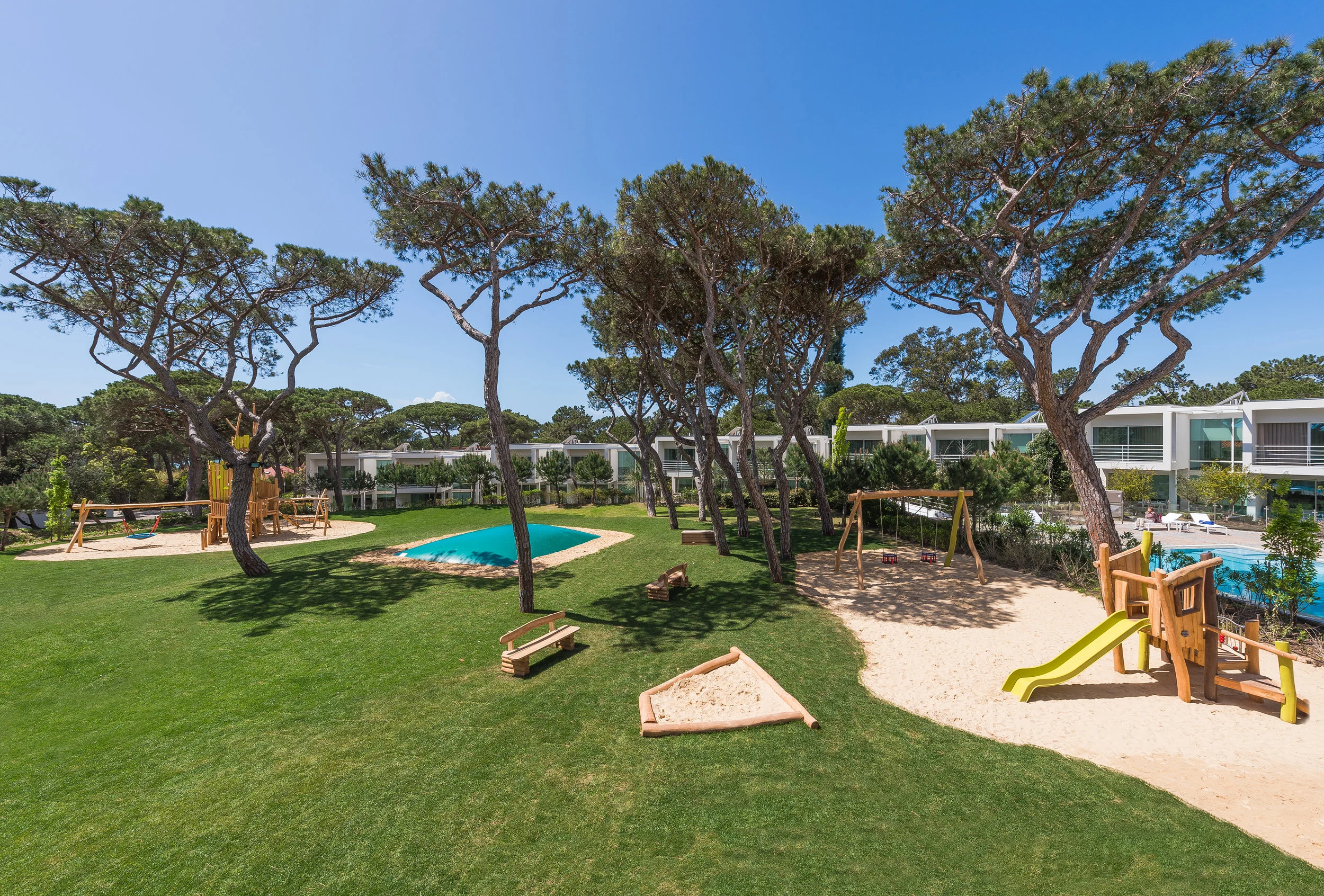 Playgrounds with Punch: High design grounds that keep kids in mind are a specialty at Martinhal Resorts in Portugal.