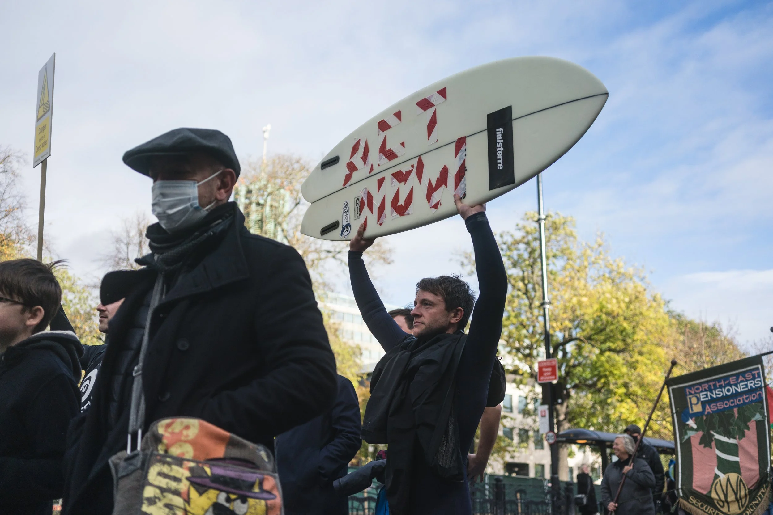 Newcastle COP26 Protest - Andrew Riley from Surfers Against Sewage