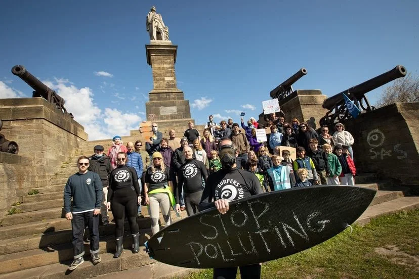 Tynemouth Surfers Against Sewage protest makes the newspaper!