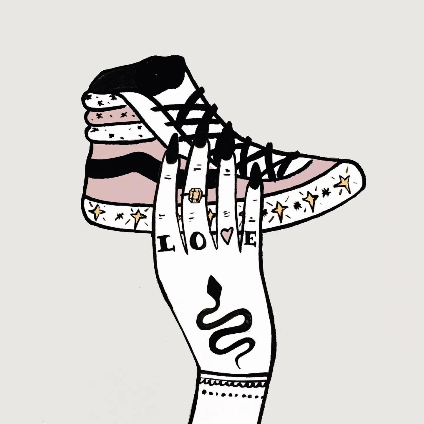 ✨ Laura Nevill x Vans 🐍 
Recent illustration as part of a customisation workshop hosted at Vans Oxford Circus. 
#vansoldskool #illustrationartists #handdrawbyme #artistsoninstagram #customisegifts