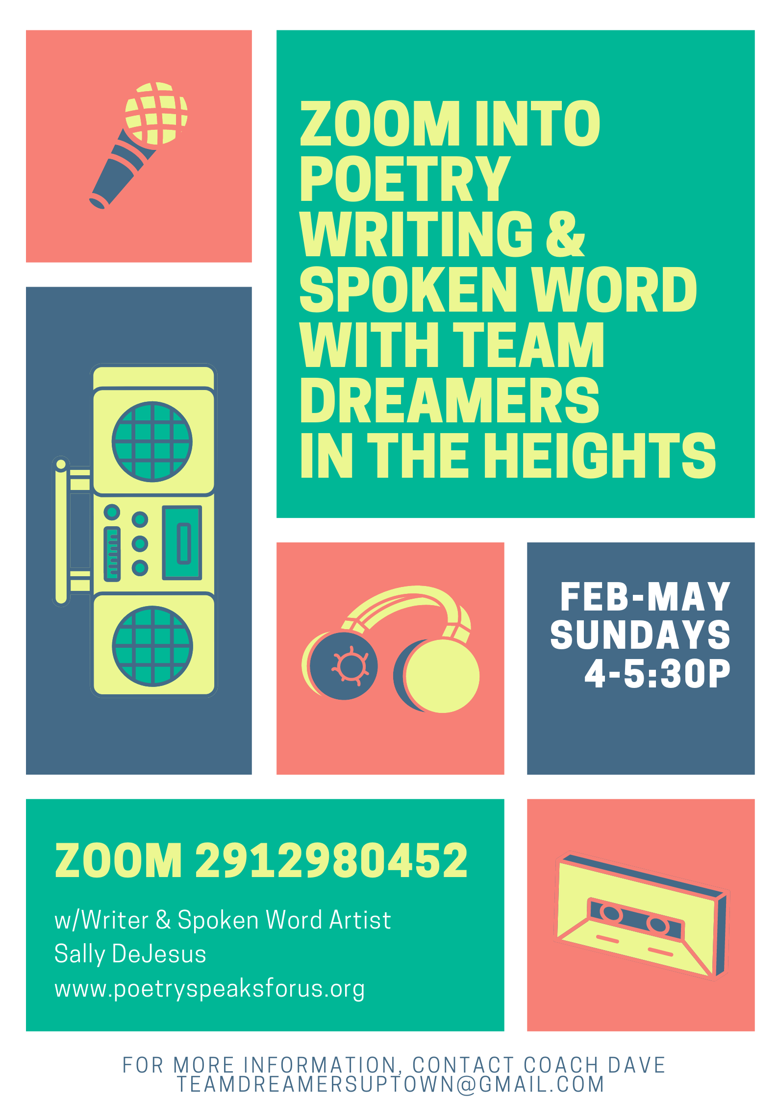 Poetry writing and spoken word with Uptown Dreamers youth group in Washington Heights