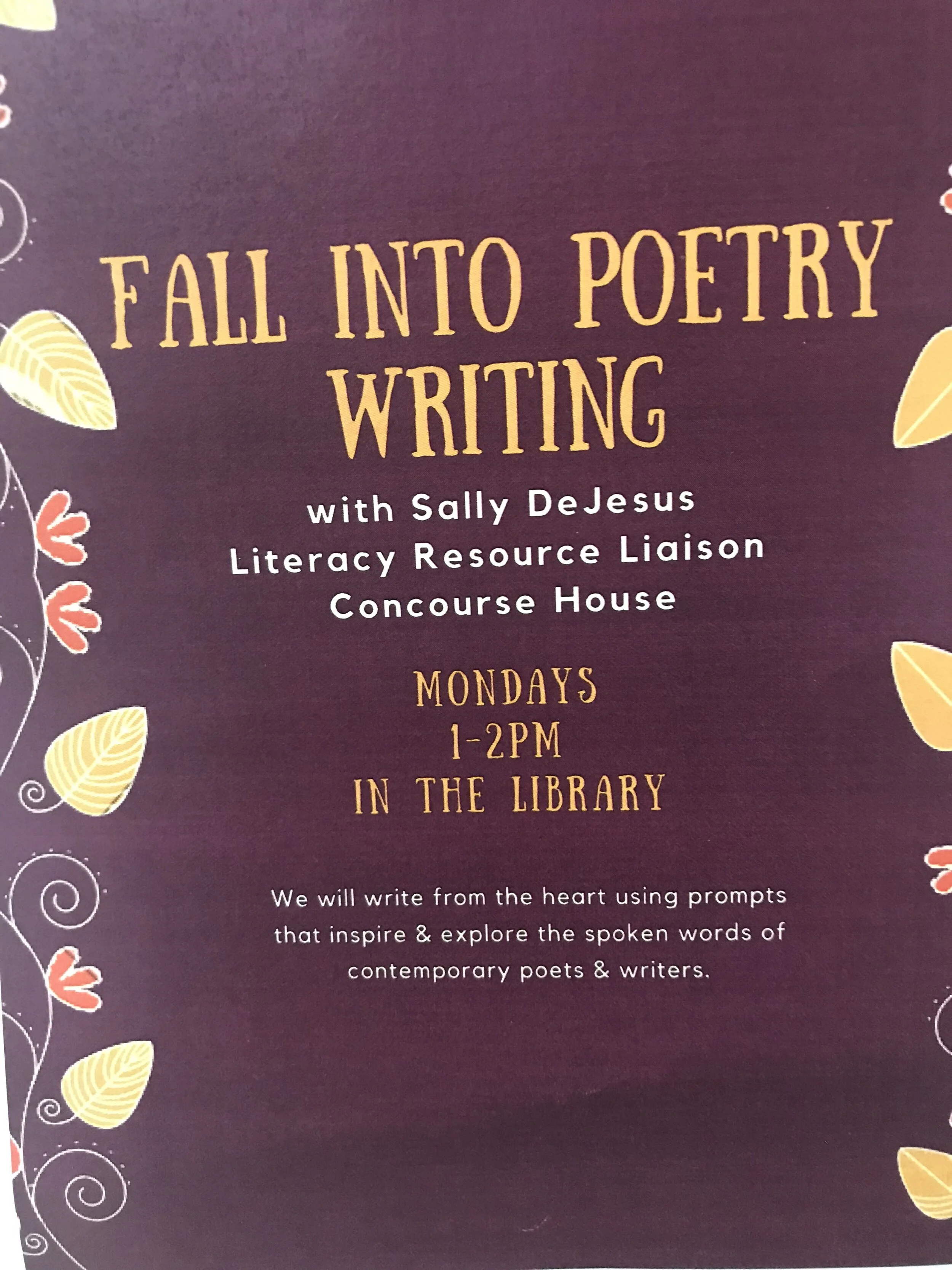 Fall into Poetry Writing in the Library