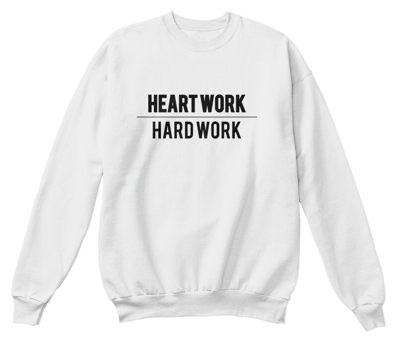 Heart Work Mantra Crewneck | $55