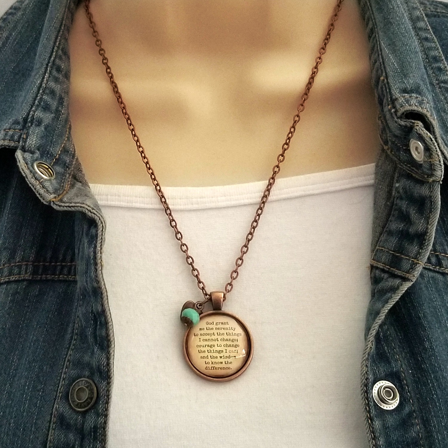 AA Serenity Prayer Necklace | God Grant 