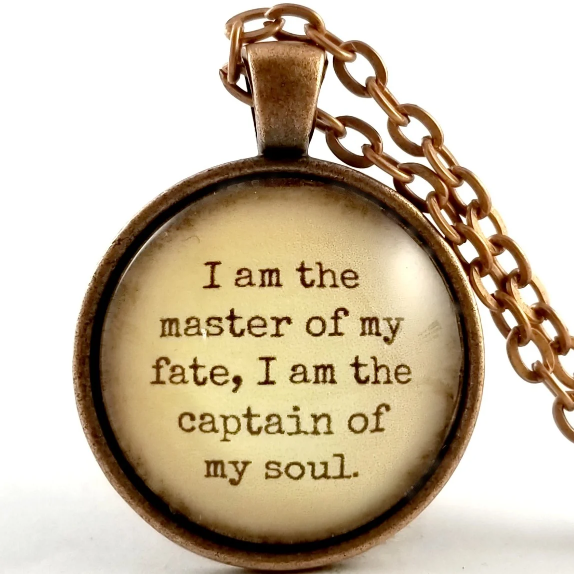 Famous Literary Quote Pendant Necklace 