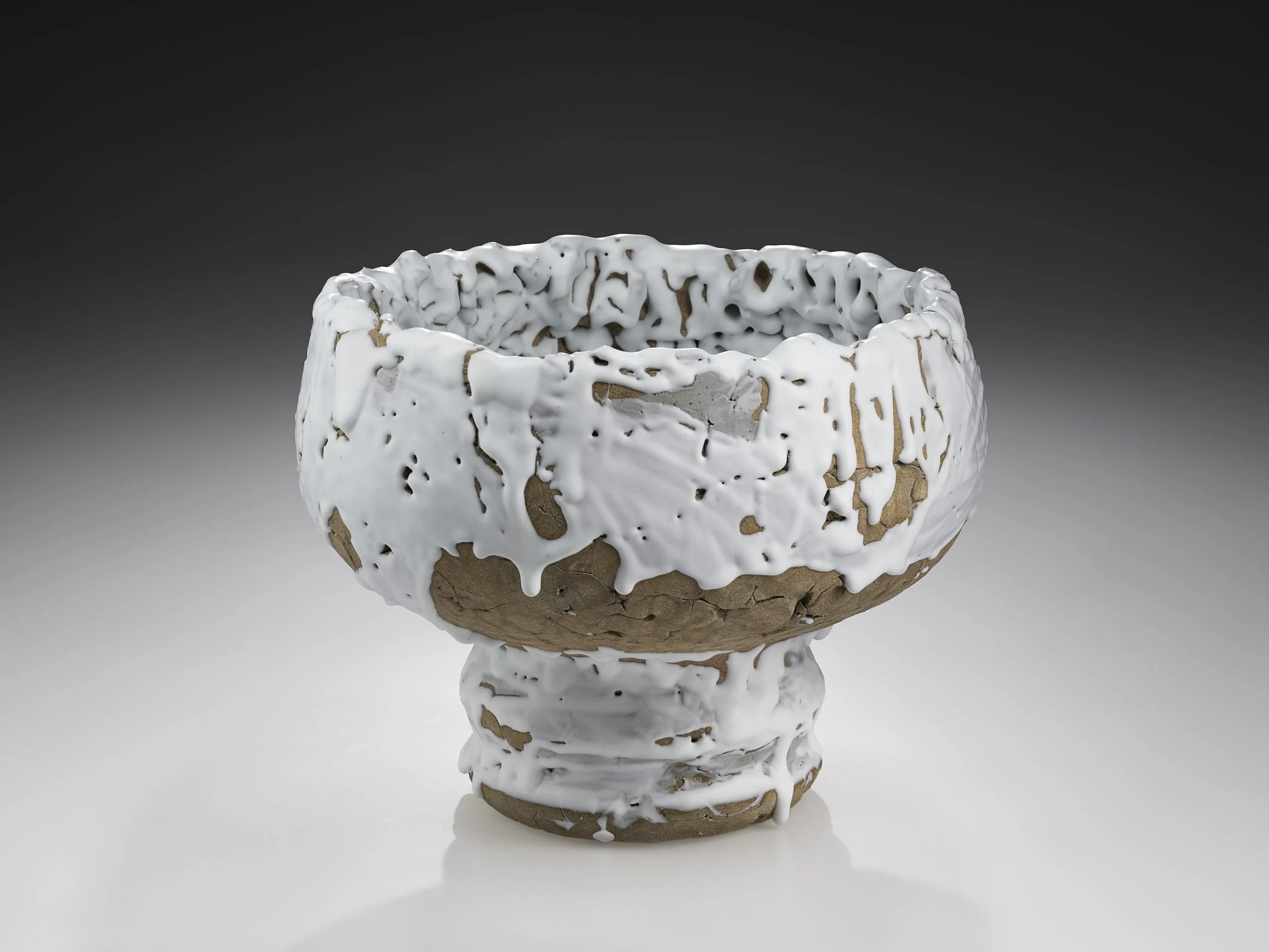  Title: XL Reverb Vessel  Year: 2022  Material: Stoneware with matte white glaze, cone 10 reduction fired  Dimensions: 16×16×16" 