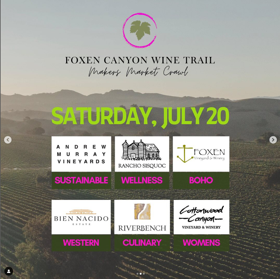 Foxen Canyon Wine Trail Makers Market Crawl
