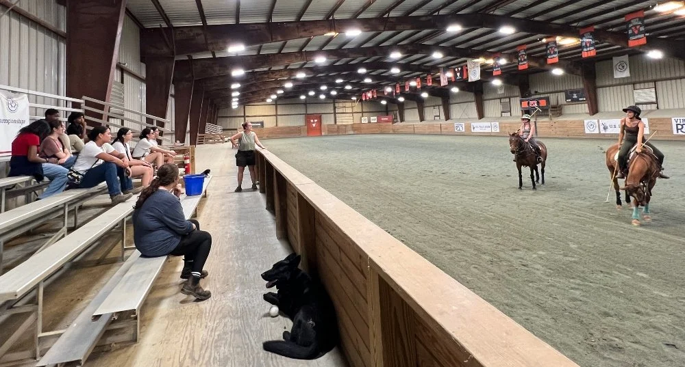 Students Watch Polo Basics Demonstrated