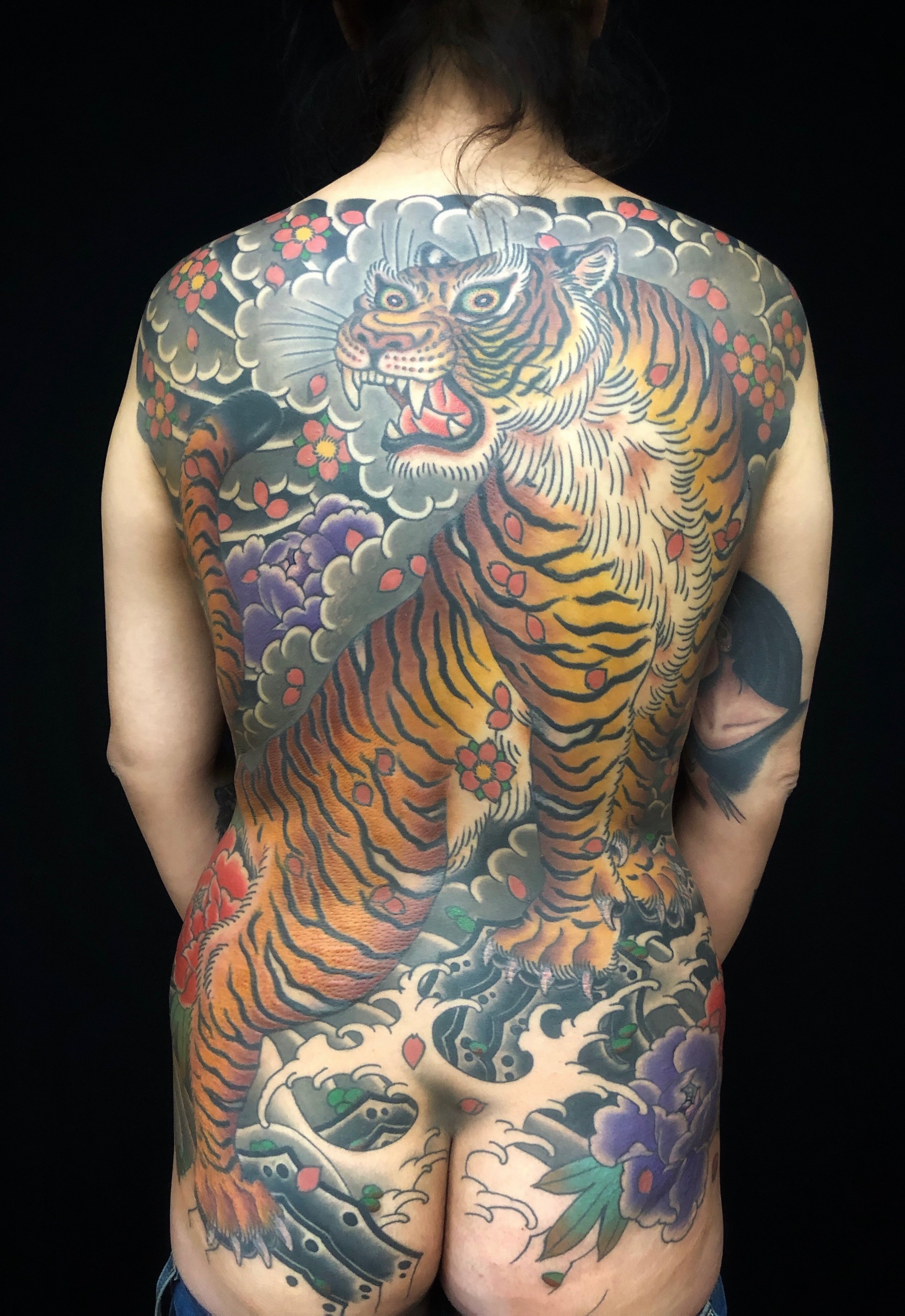 Animals Black  Grey Japanese Tiger Tattoo  Slave to the Needle