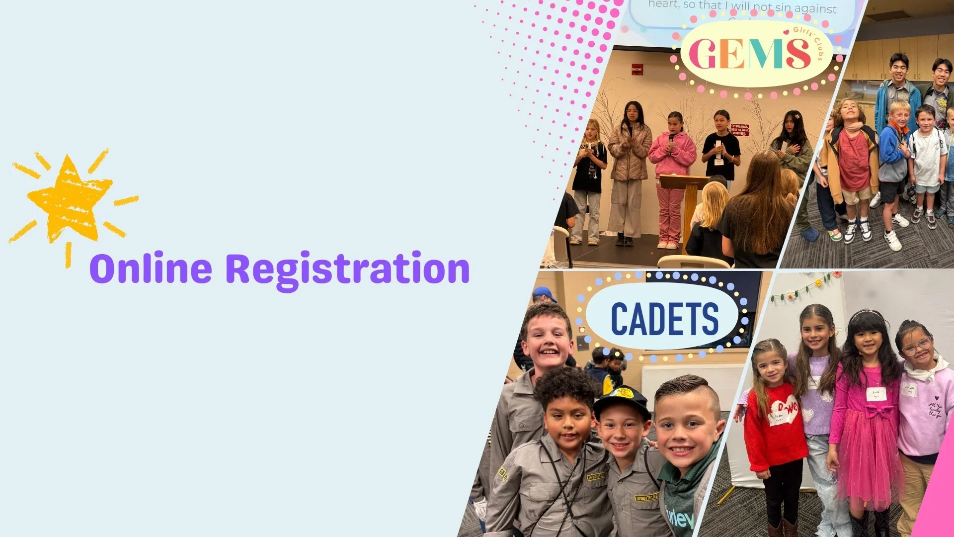 GEMS and Cadets Registration 