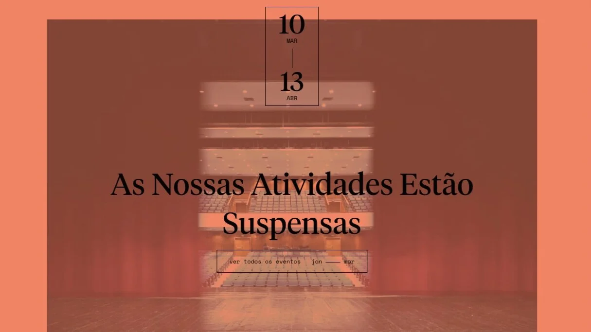 Aviso — Suspensão das atividades no&nbsp;TAGV