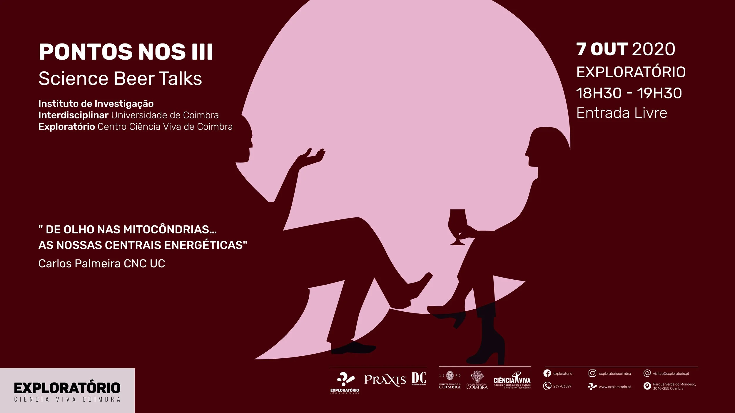 Carlos Palmeira no Exploratório a conversar sobre “mitocôndrias… as nossas centrais energéticas”